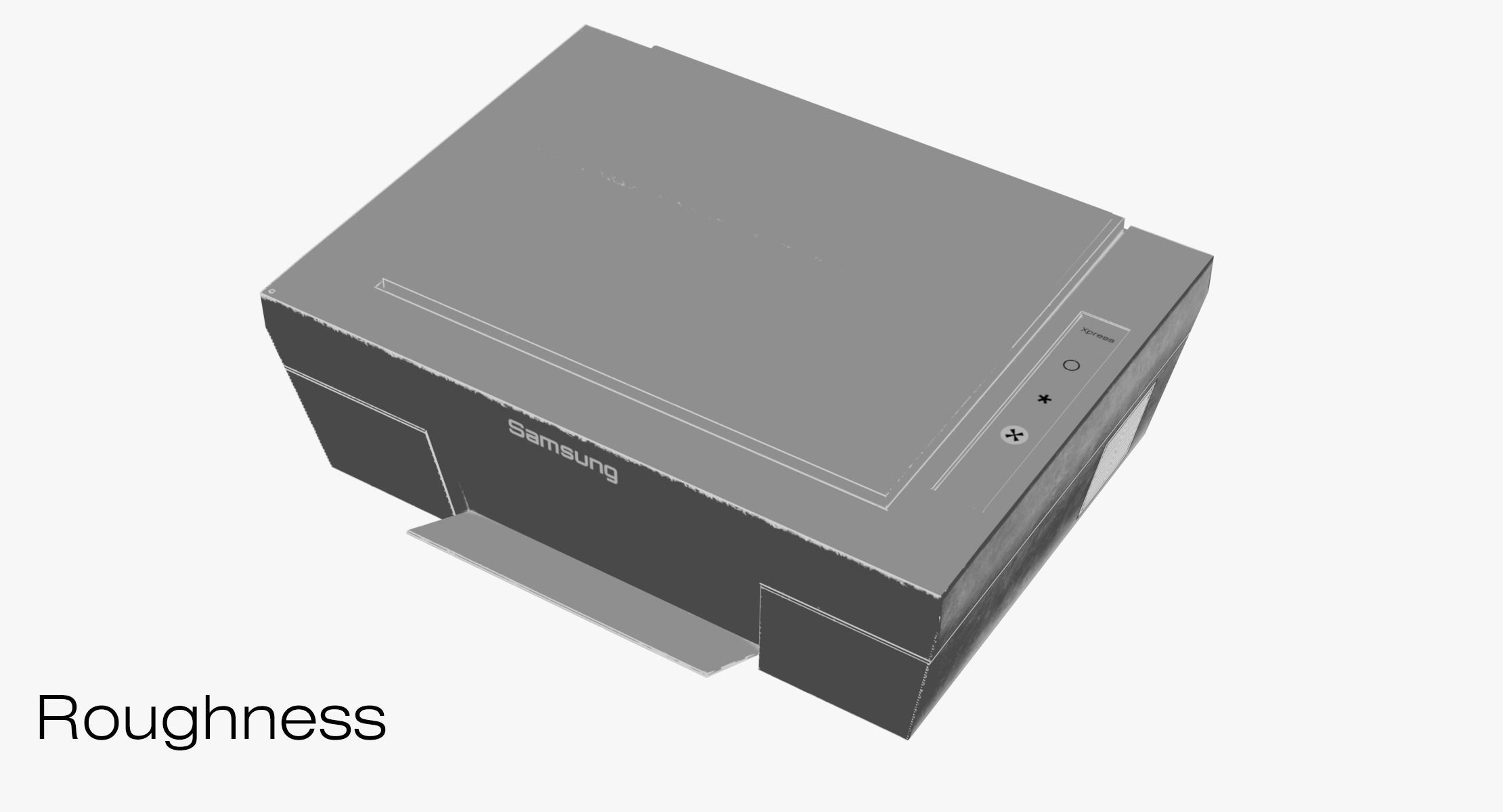 Printer - Low Poly Free 3D model_19