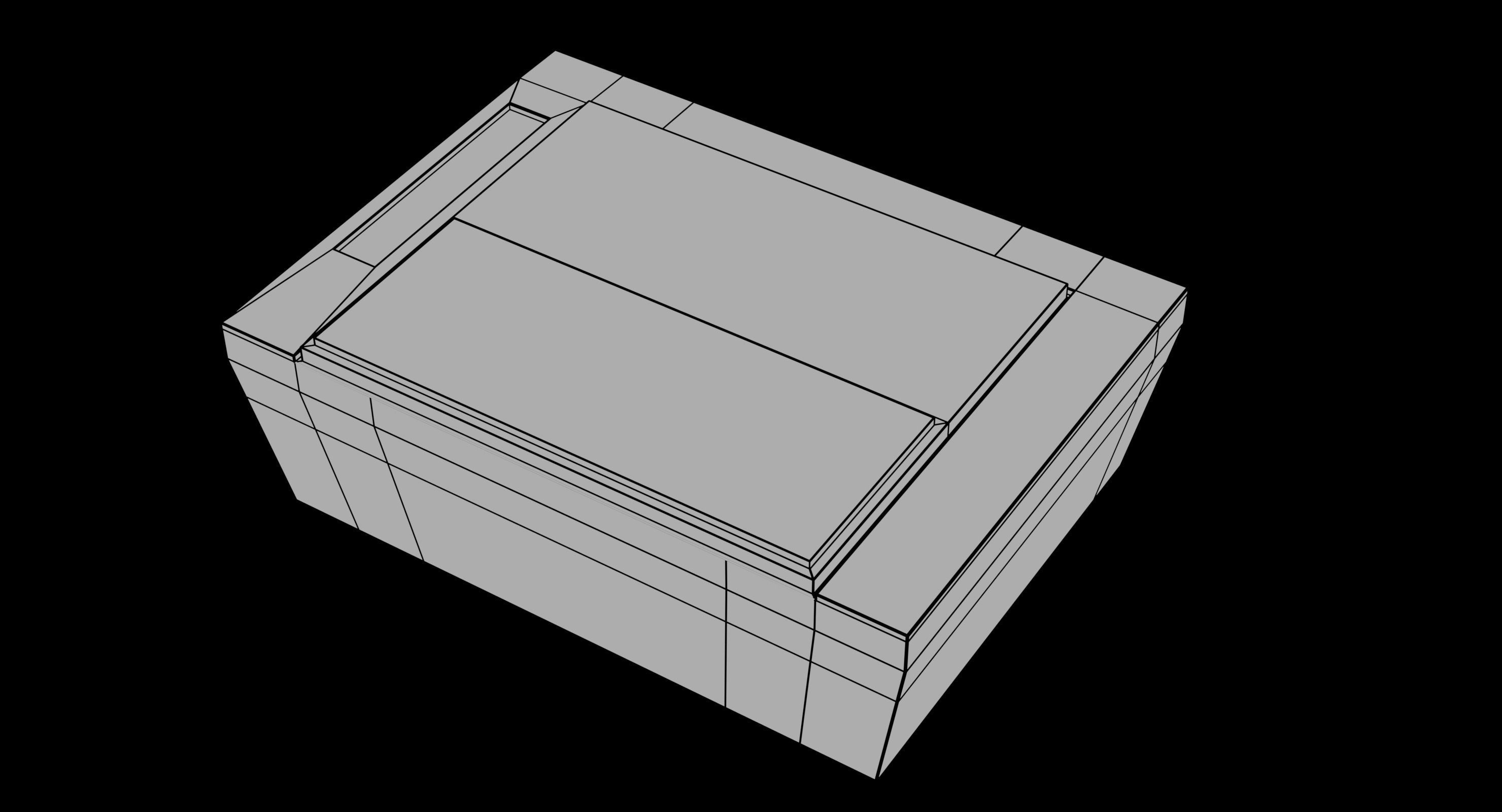 Printer - Low Poly Free 3D model_26