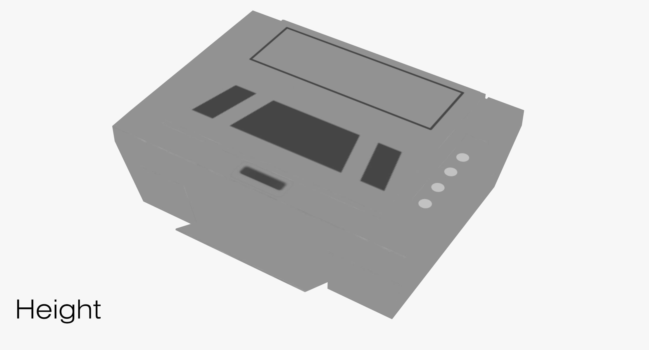 Printer - Low Poly Free 3D model_21