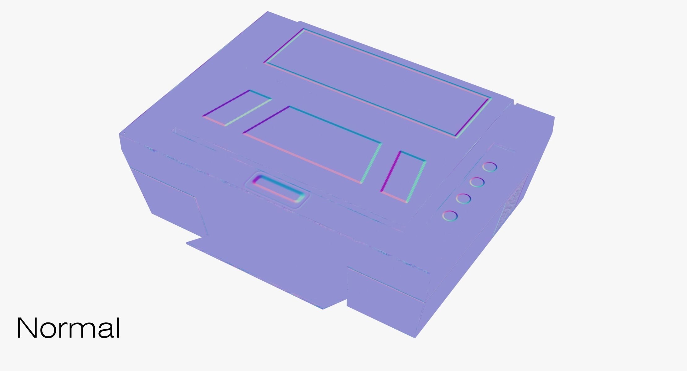 Printer - Low Poly Free 3D model_20