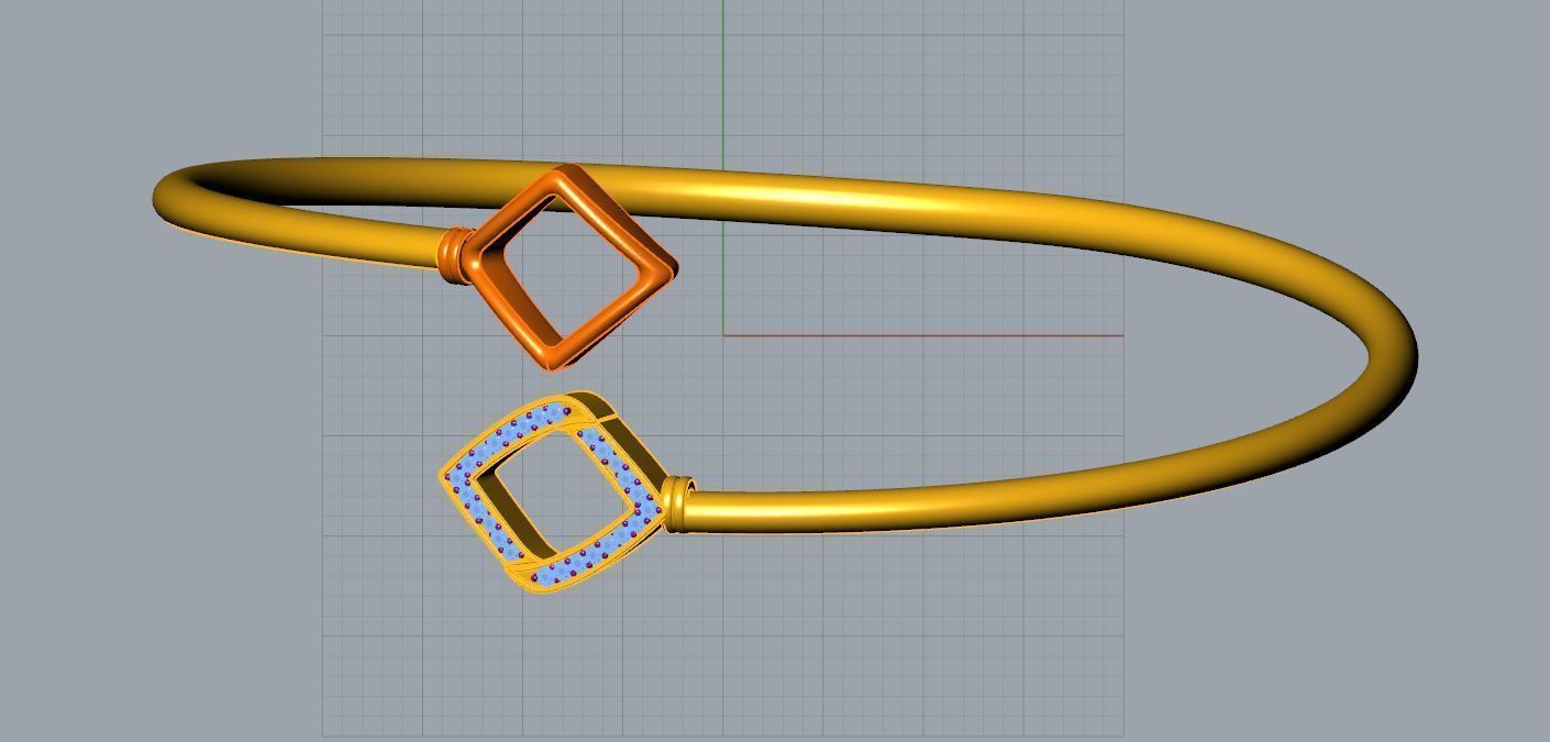 Rhombus Bracelet 3D print model_10
