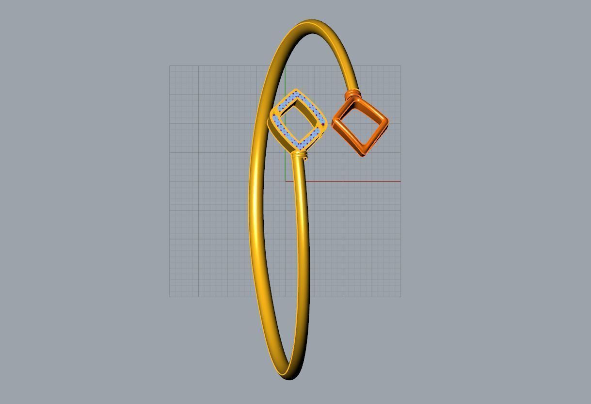 Rhombus Bracelet 3D print model_8