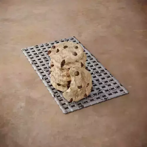 Cookies with Chocolate Pieces 3D model