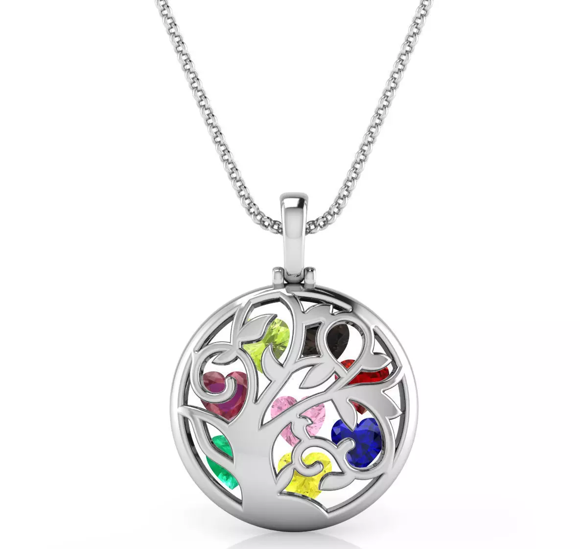 Round Tree Necklace 3D print model