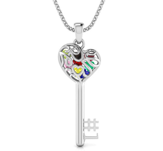 Number 1 Key Necklace 3D print model