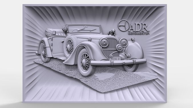 Austro Daimler ADR 6 Bergmeister bas relief 3D print model