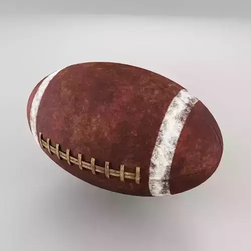 Old American Football Ball Low-poly 3D model