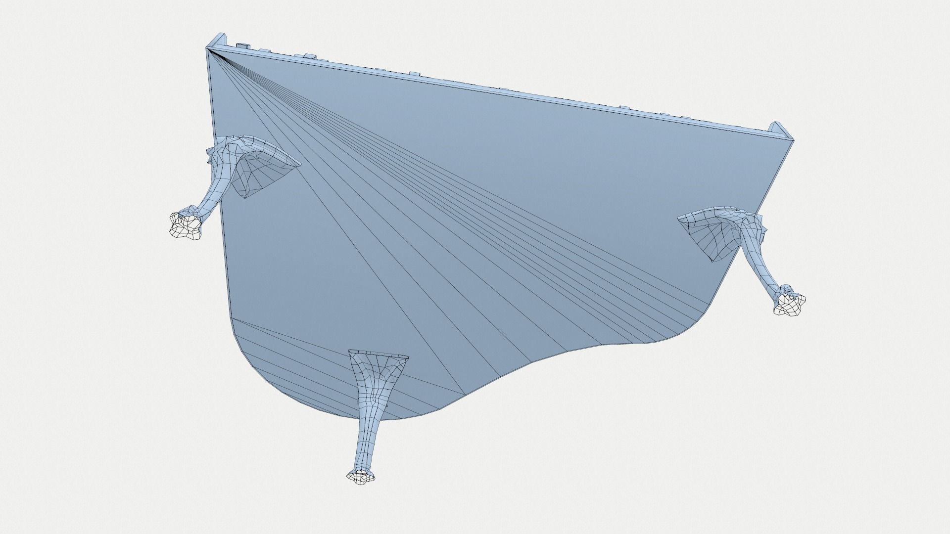 Old Piano Low-poly 3D model_6