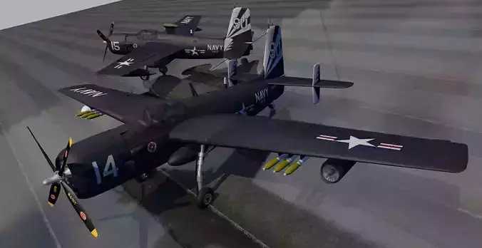 Grumman AF Guardian 3D model