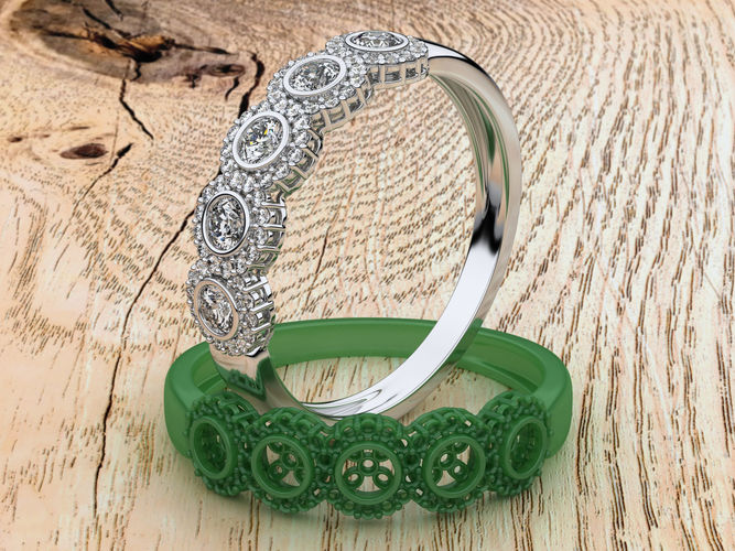 QUINTESSA DIAMOND RING 3D print model