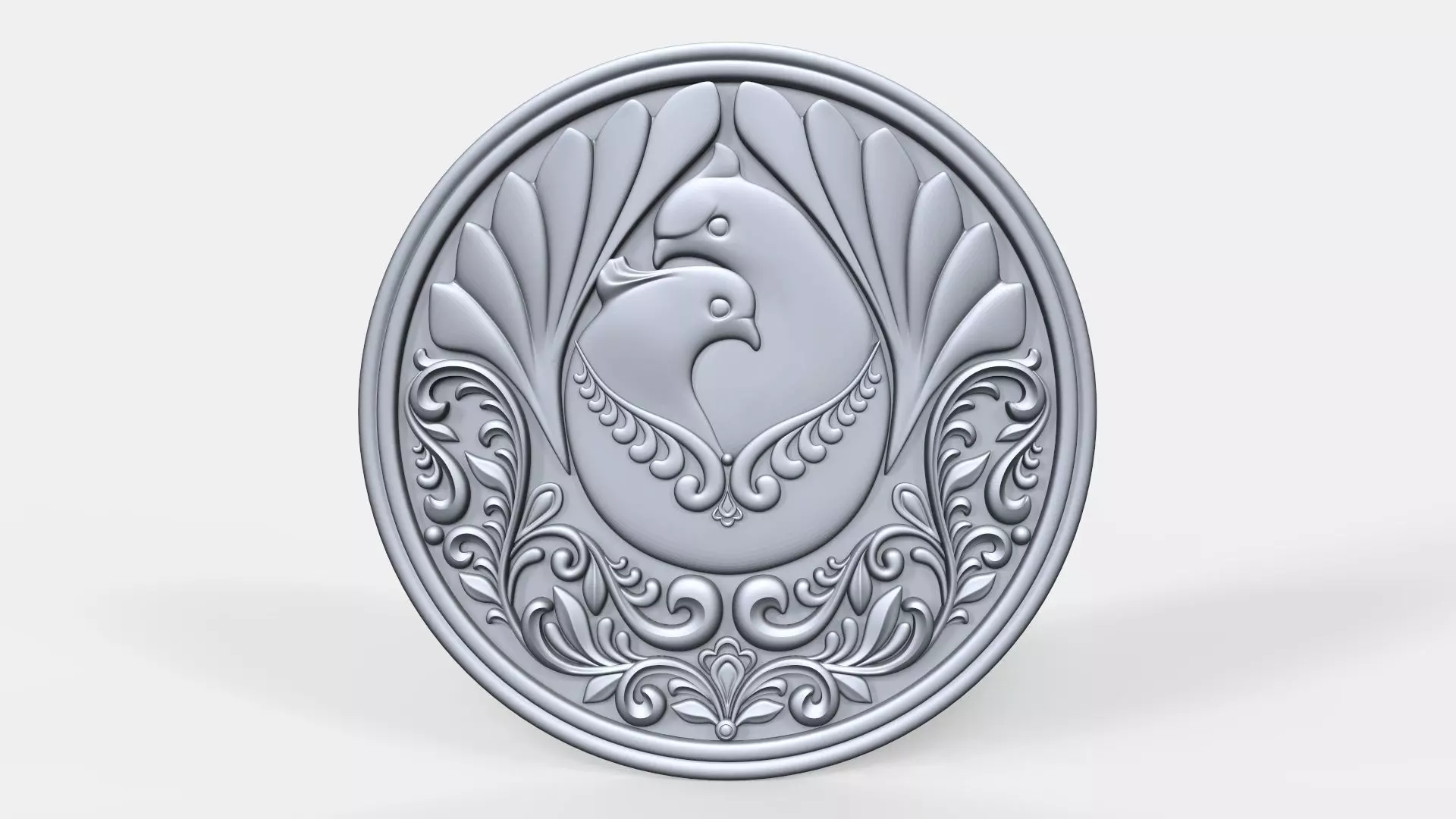 Doves pendant 3D print model_0