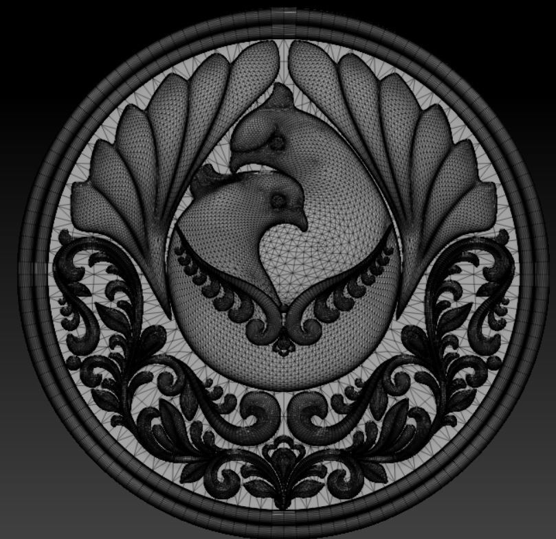 Doves pendant 3D print model_5