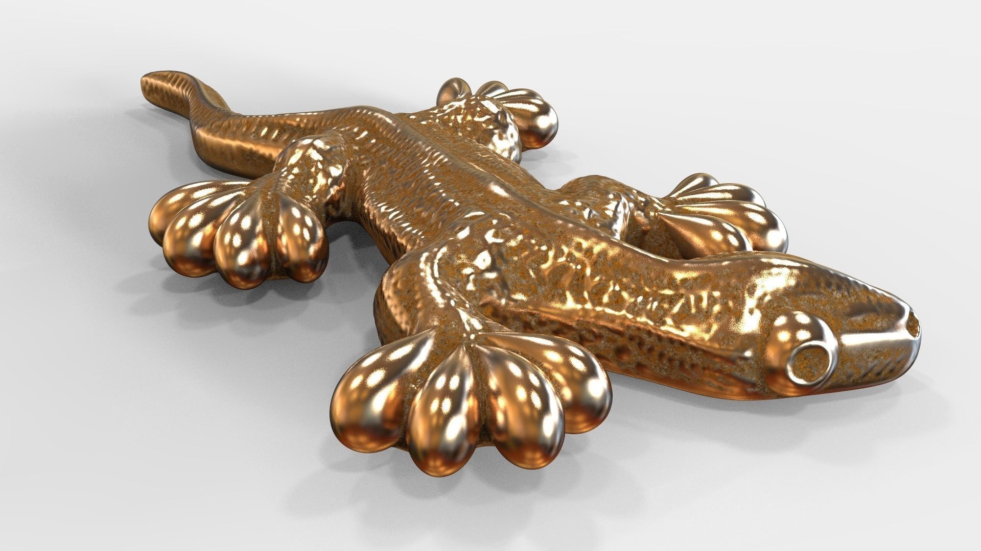 Lizard pendant 3D print model_4