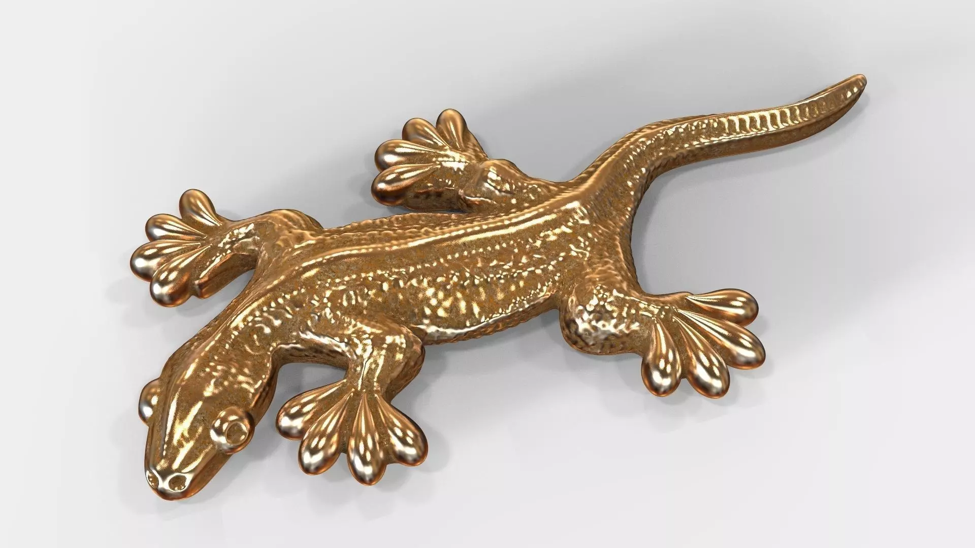 Lizard pendant 3D print model_0