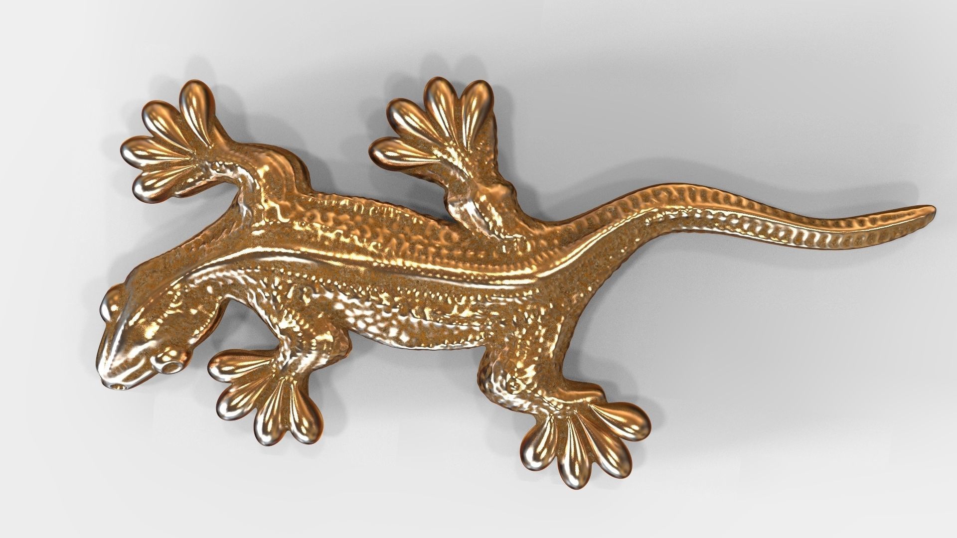 Lizard pendant 3D print model_1