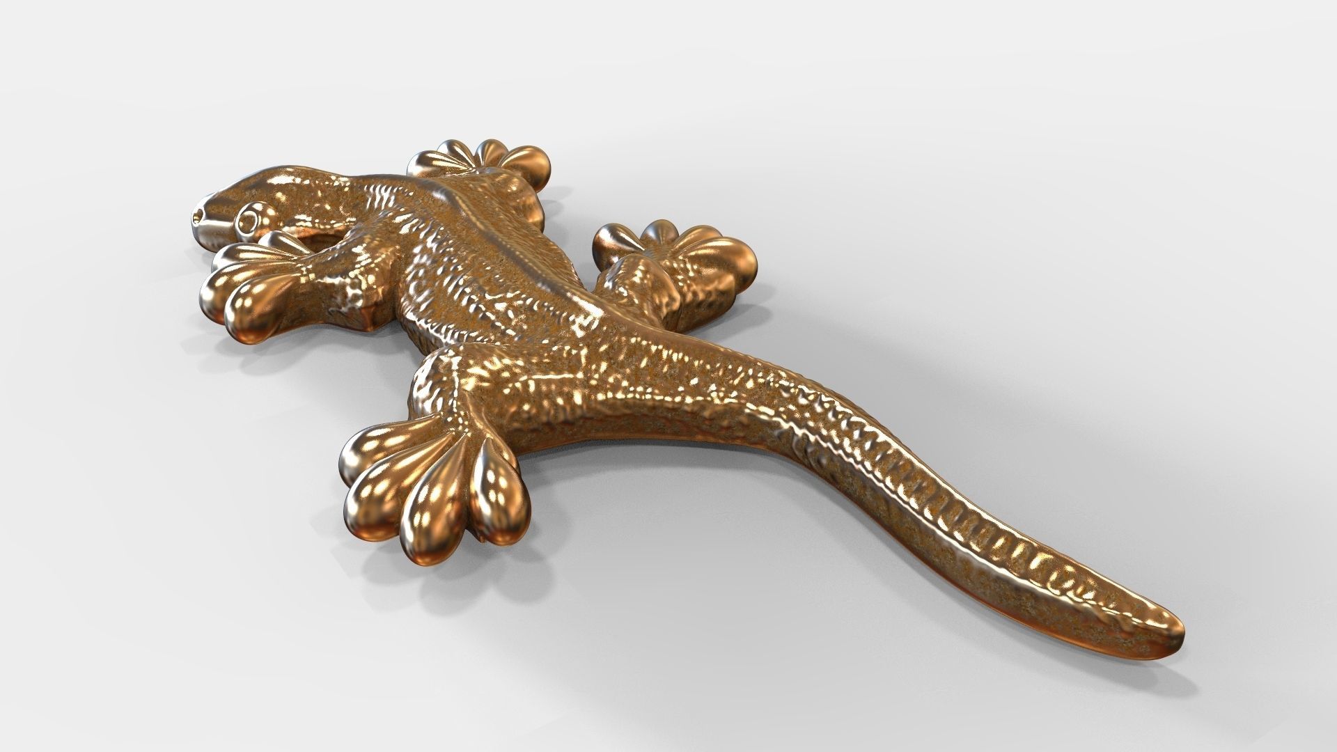 Lizard pendant 3D print model_2