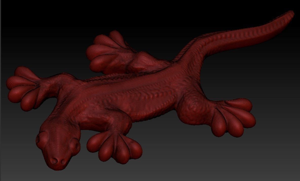 Lizard pendant 3D print model_5
