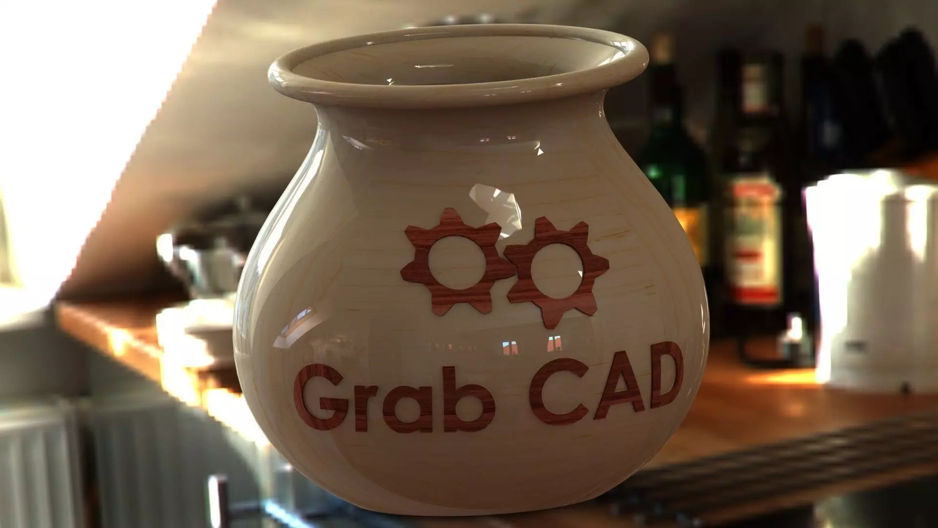 CAD Pot Free 3D model