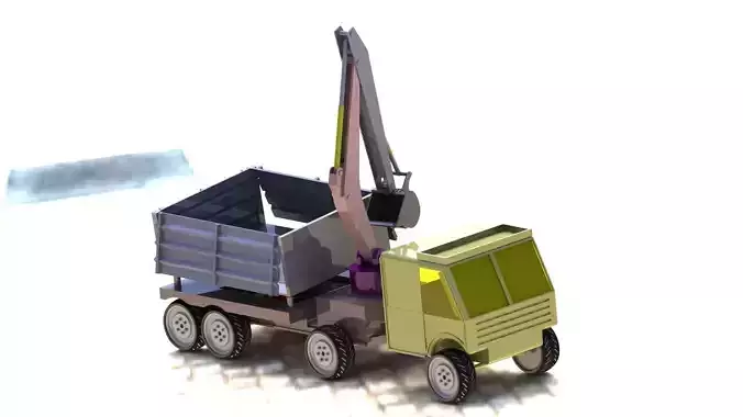 Three way tripper with self arm Free 3D model