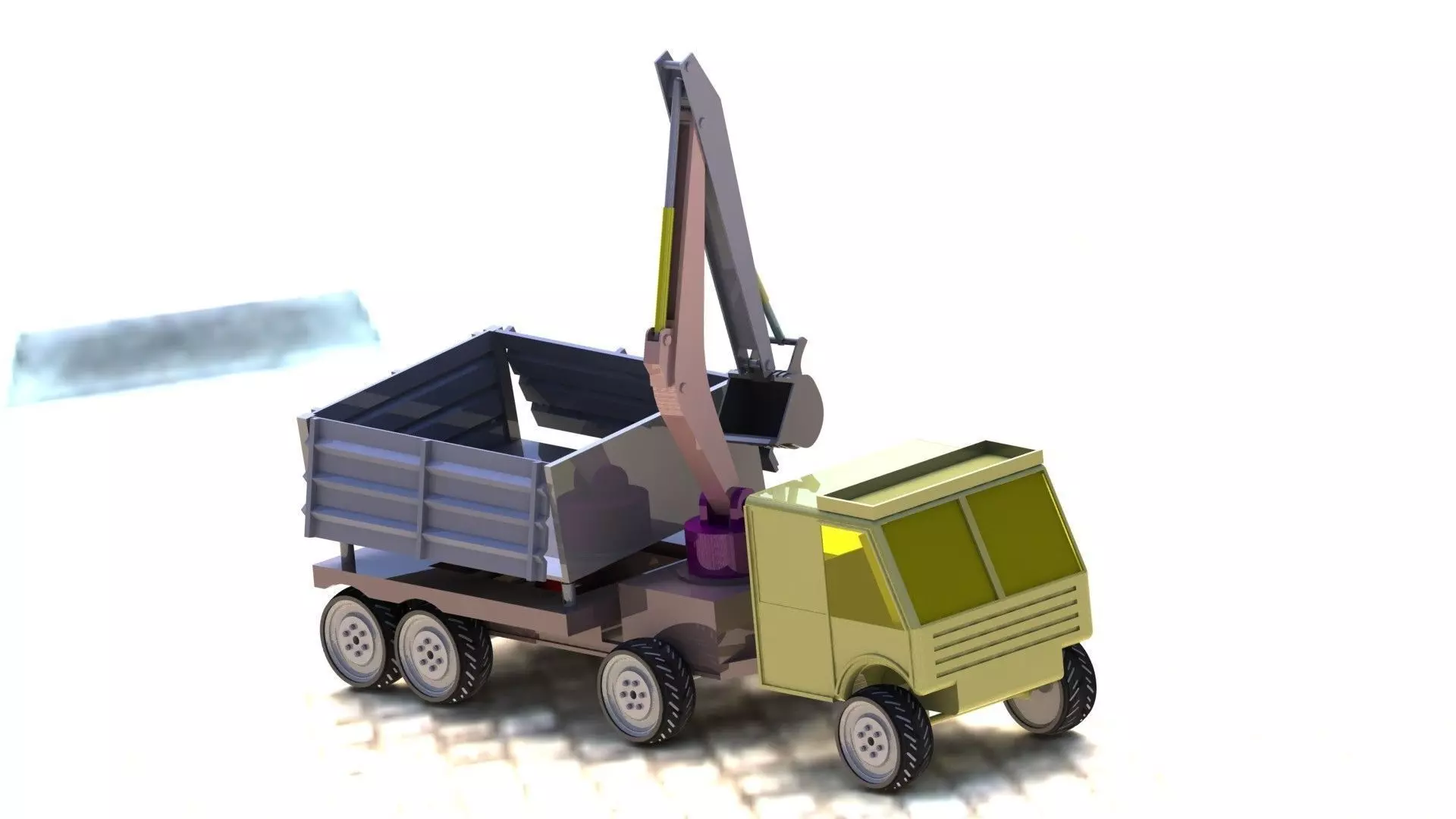 Three way tripper with self arm Free 3D model