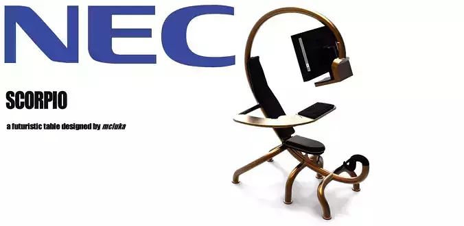 Scorpio chair with laptop
