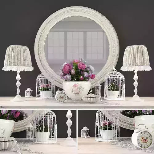 Decorative set-24 Low-poly 3D model