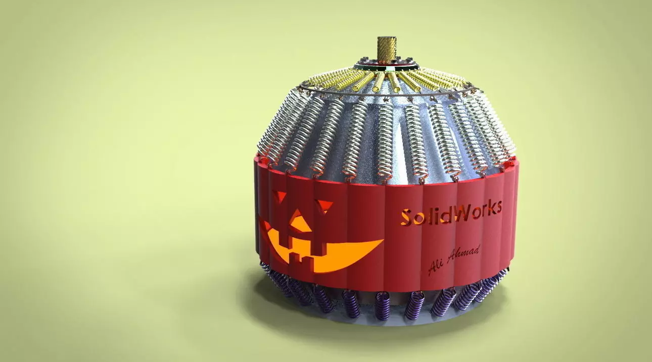 Mechanical Pumpkin Free 3D model