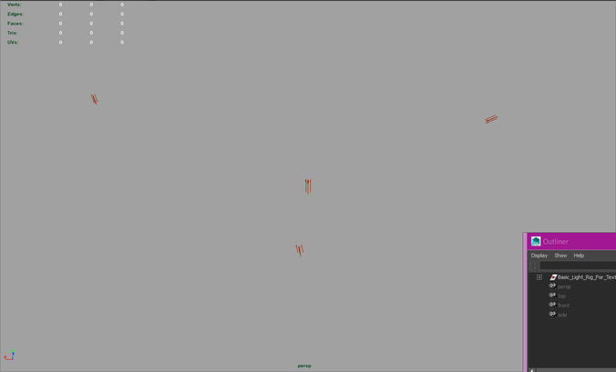 light rig for character rendering in production Low-poly 3D model