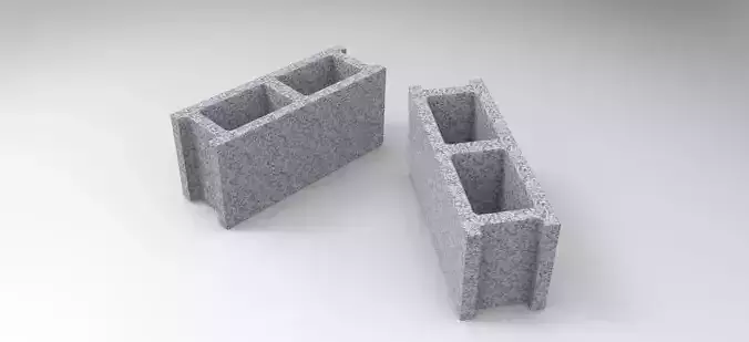 Concrete Block Free 3D model