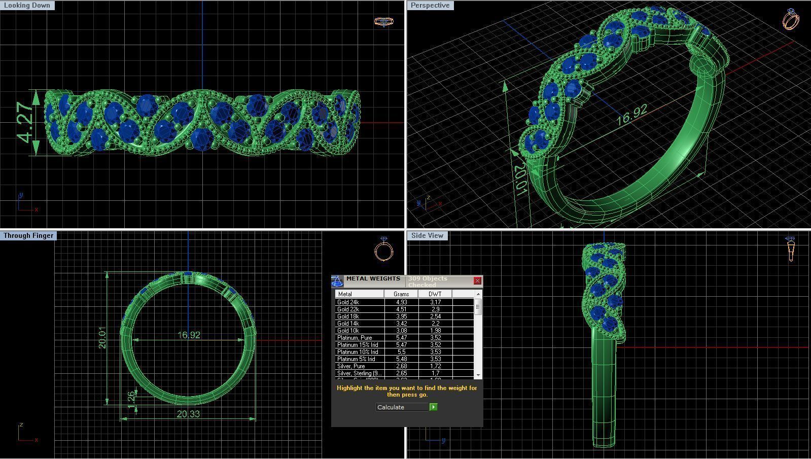 Florette Diamond Ring 3D print model_1
