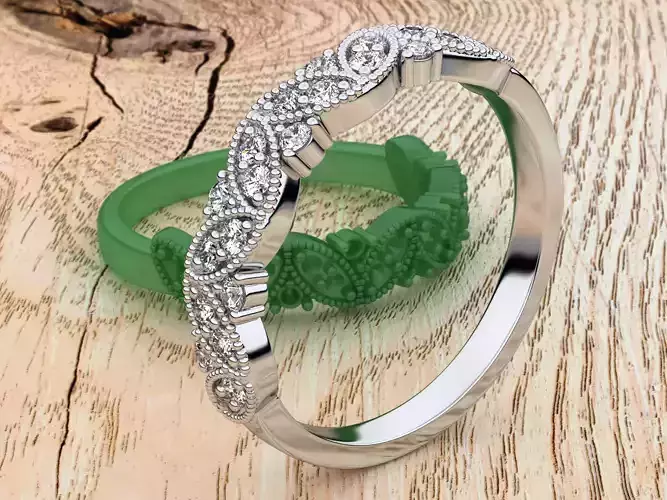 Florette Diamond Ring 3D print model