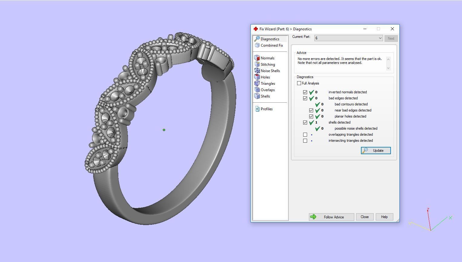Florette Diamond Ring 3D print model_3
