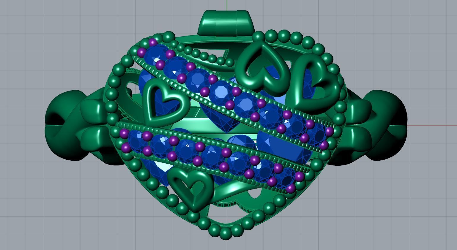 Heart Locket Ring 3D print model_6