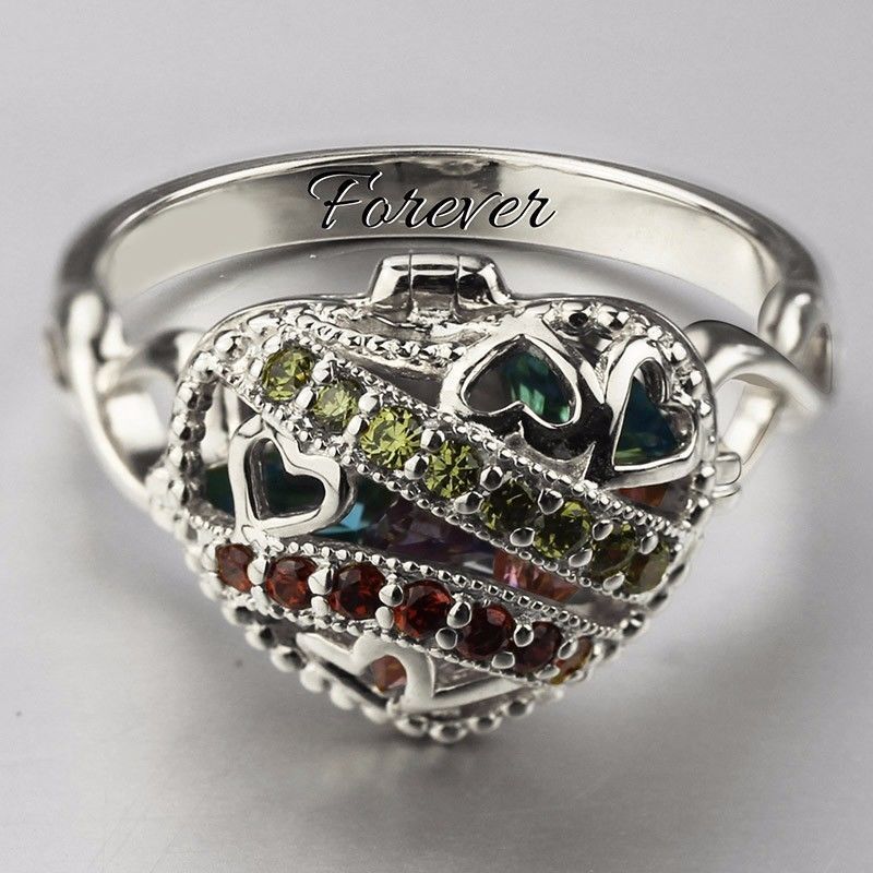 Heart Locket Ring 3D print model_13