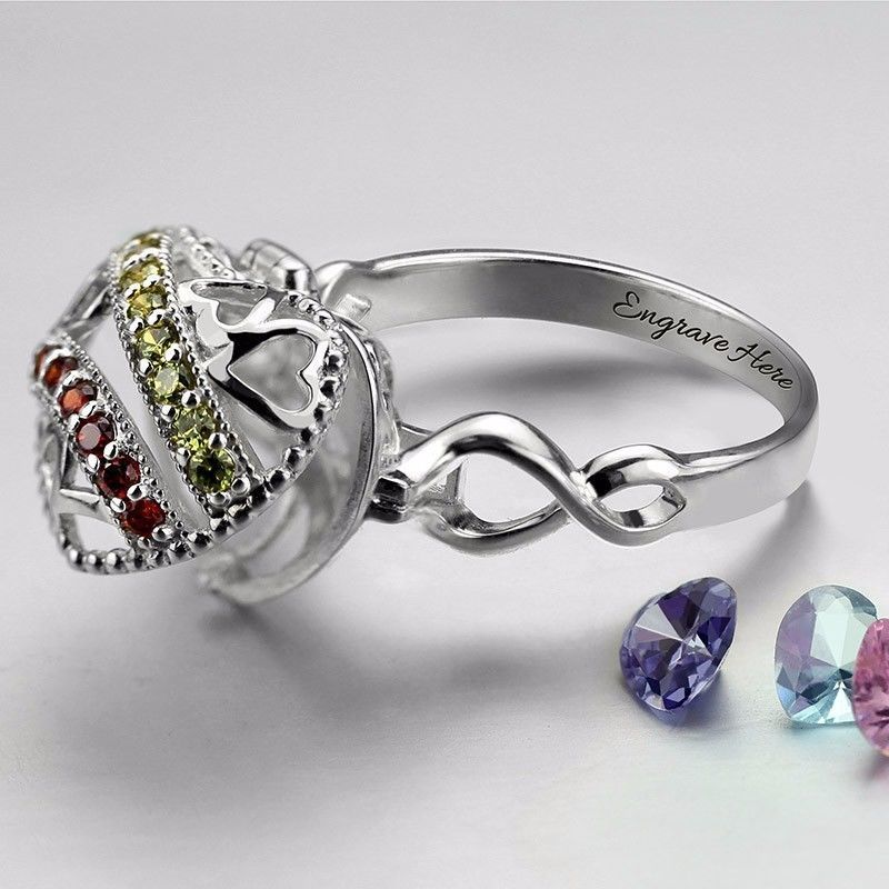 Heart Locket Ring 3D print model_12