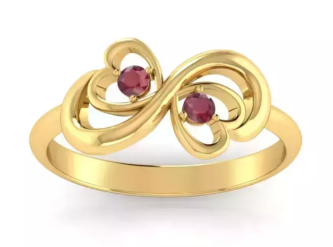Infinity Heart Duo Ring