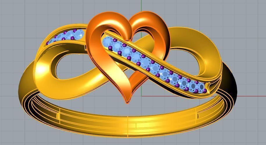 Love Heart Ring 3D print model_5