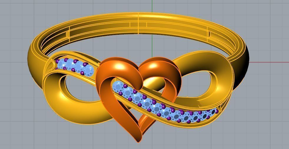 Love Heart Ring 3D print model_6