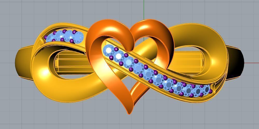 Love Heart Ring 3D print model_4