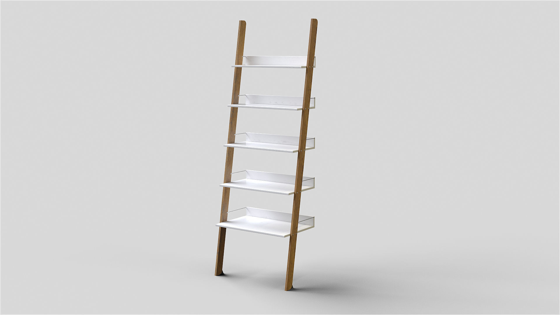 Bookshelf - Ladder Bookshelf Free 3D model_2