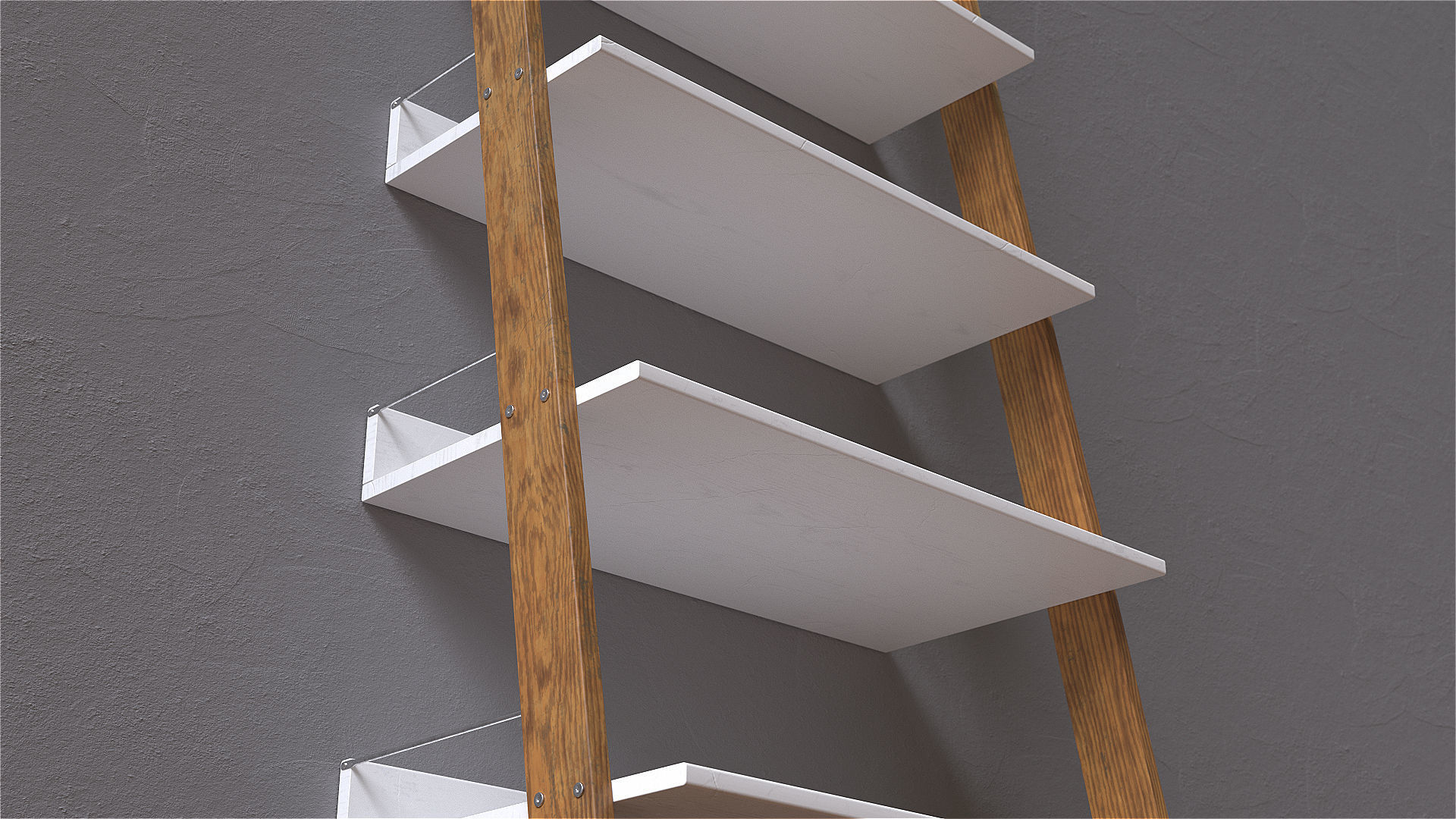 Bookshelf - Ladder Bookshelf Free 3D model_4
