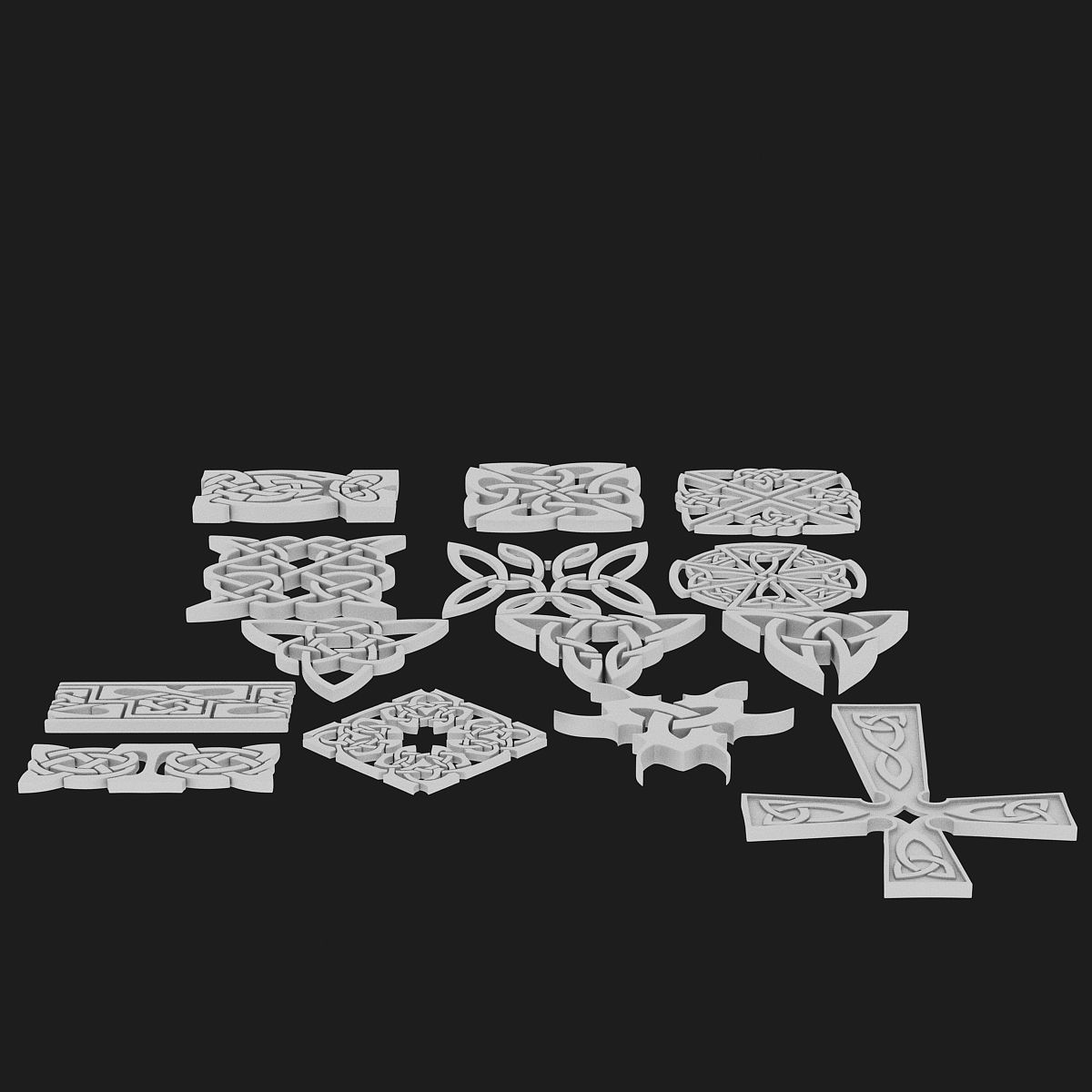Celtic ornament pack 3 model 3D model_6