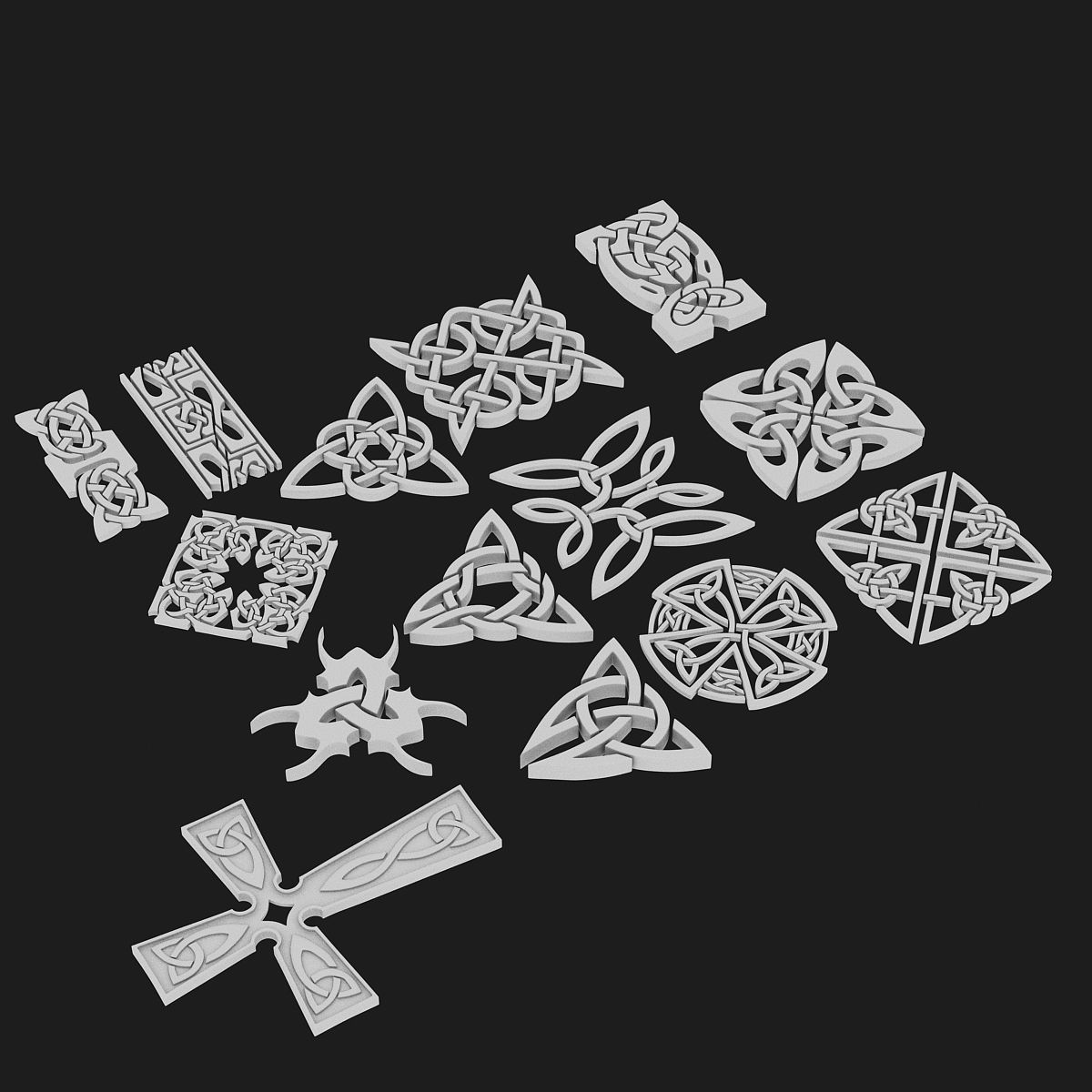 Celtic ornament pack 3 model 3D model_1