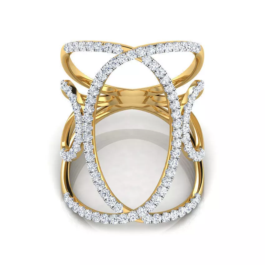 Multi Loop Wide Ring 3D print model_0