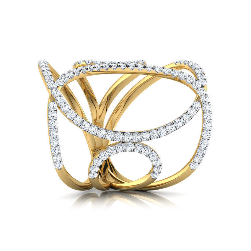 Multi Loop Wide Ring 3D print model_9