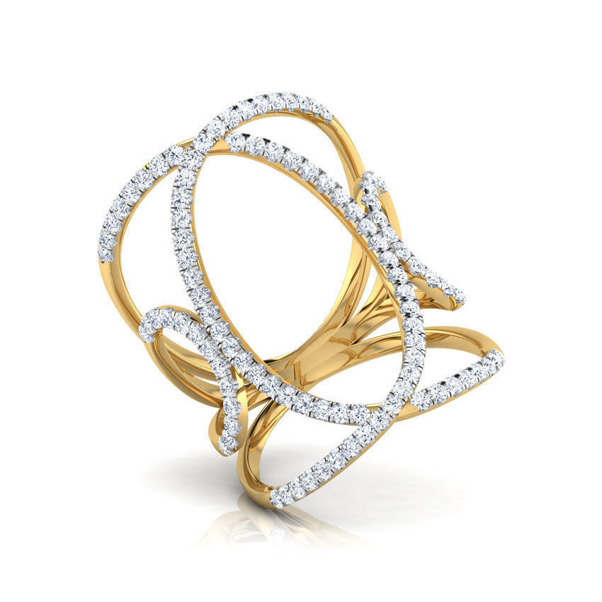 Multi Loop Wide Ring 3D print model_3