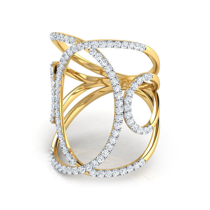 Multi Loop Wide Ring 3D print model_11