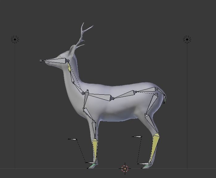 low poly deer rigged Low-poly 3D model_6