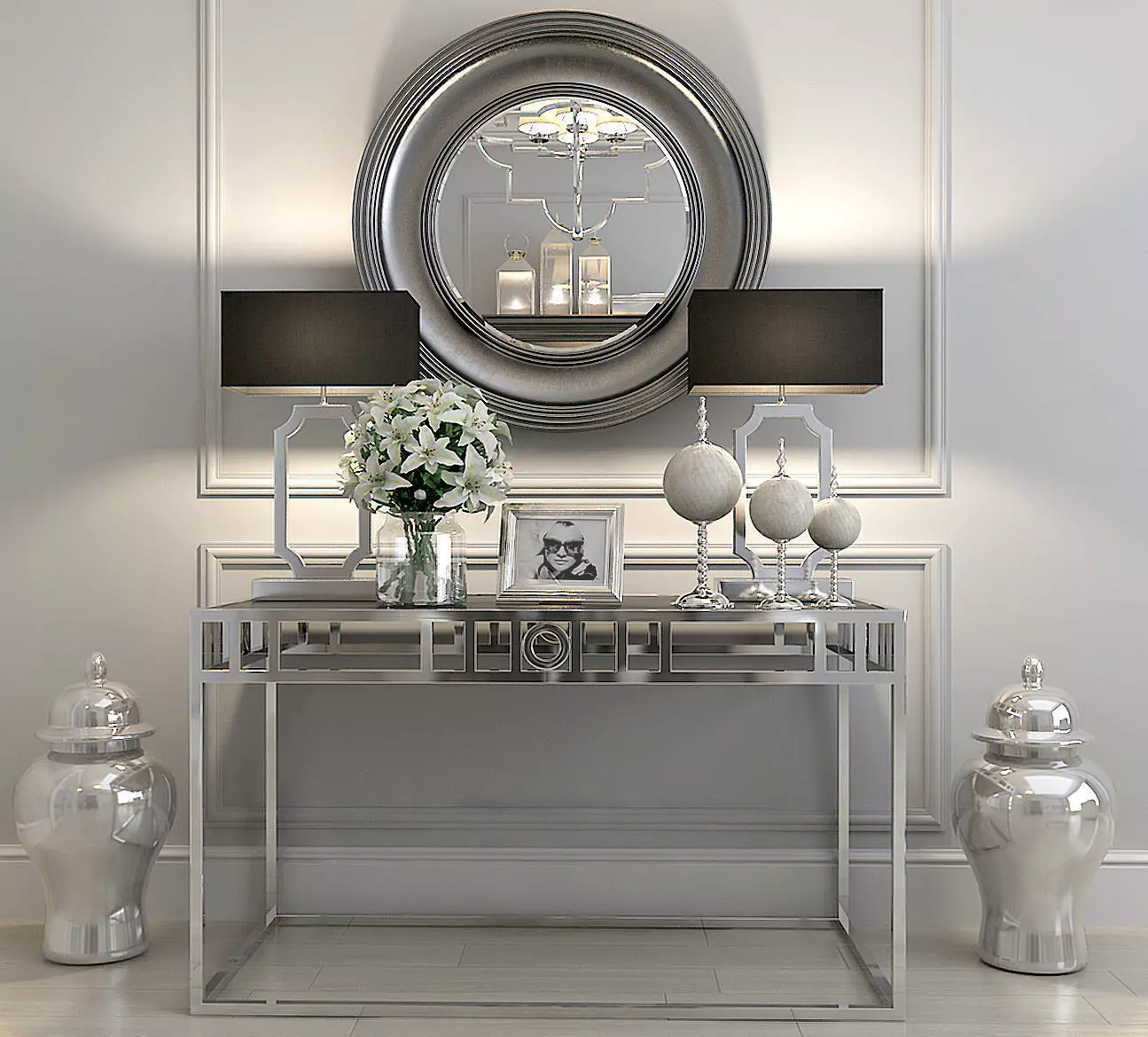 Andrew Martin De Luna Console Table 3D model_0