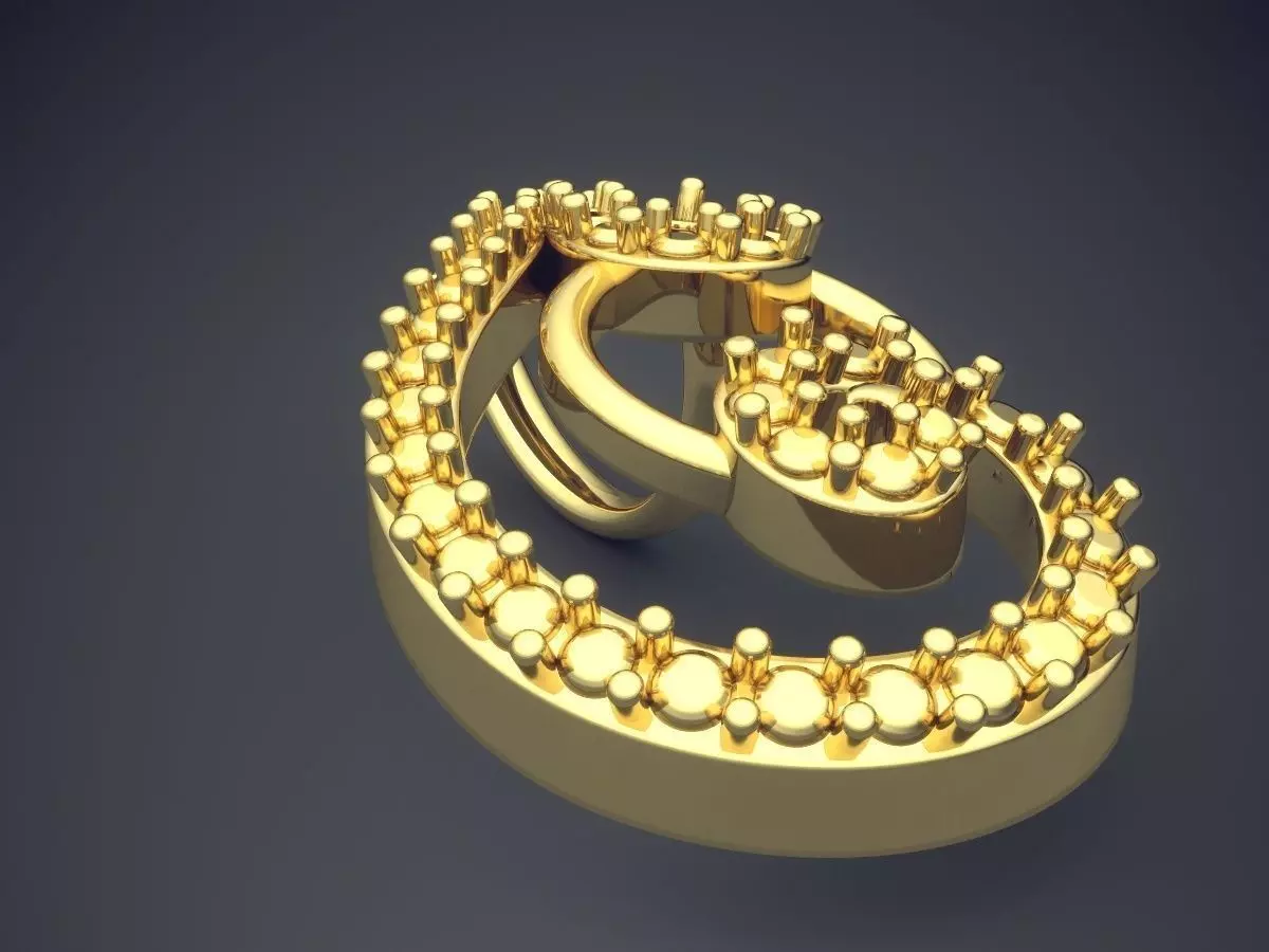 Swirl Shape Pendant ps-391 3D print model_0